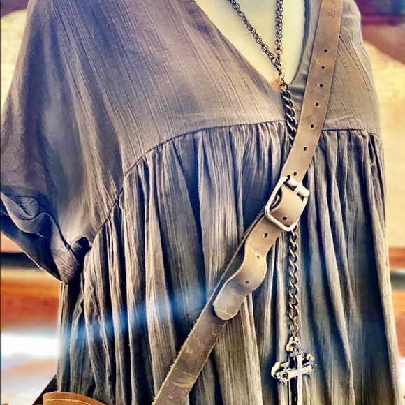 Vintage 316 Tops - Last One - Olive Baby Doll Tunic